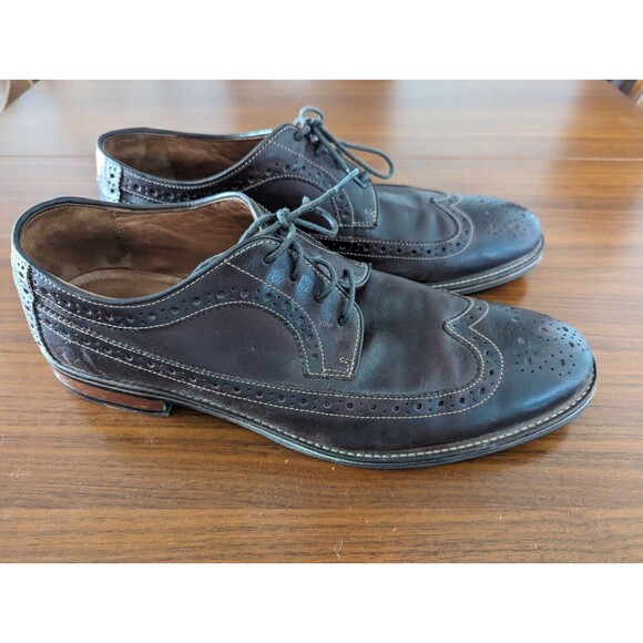 Johnston & Murphy J&M Oxfords Wingtip Dress Shoes Brown Men’s 11 D - Picture 4 of 7